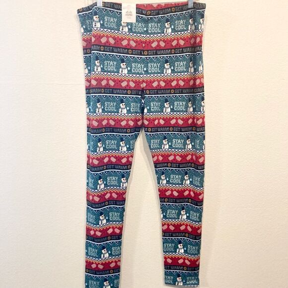 𝅺nwt Plus Size SO Hatchi Holiday Leggings Stay Cool / Get Warm - Picture 4 of 8